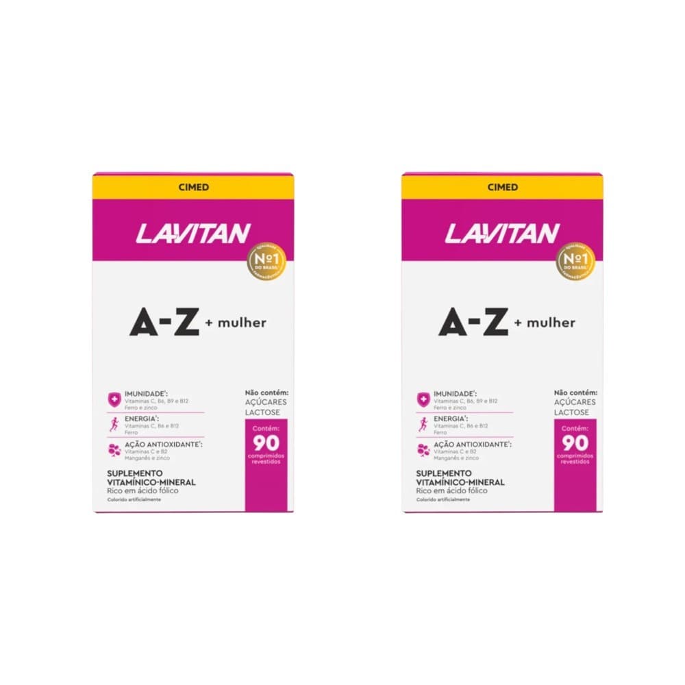 Kit 2 Lavitan A-Z + Mulher Com 90 Comprimidos