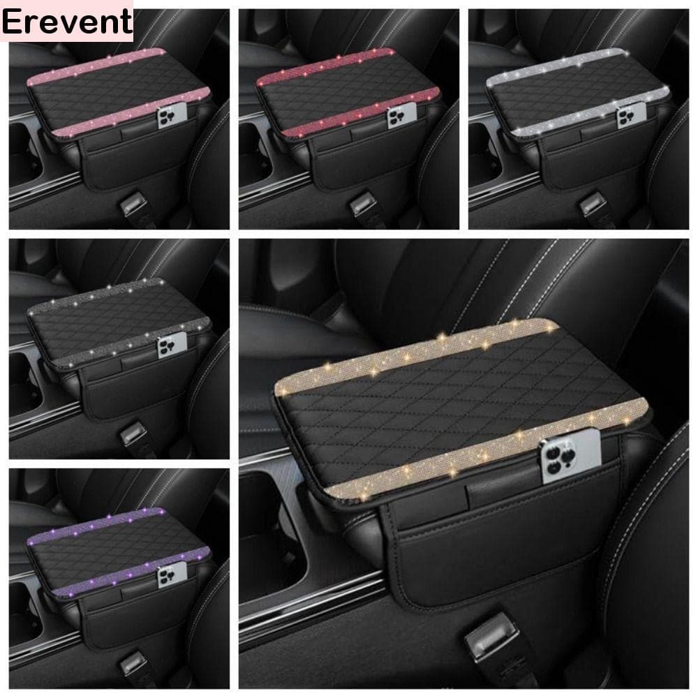 Capa Do Console Central Carro SUNSET , Com Sacos De Armazenamento De Descanso De Braço Design De Grade De Diamante , Uni