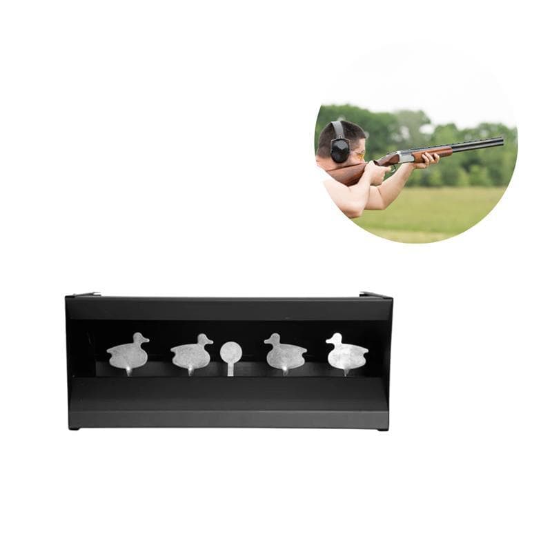 Alvo com 5 silhuetass metálicas com coletor de chumbinhos SNP-6