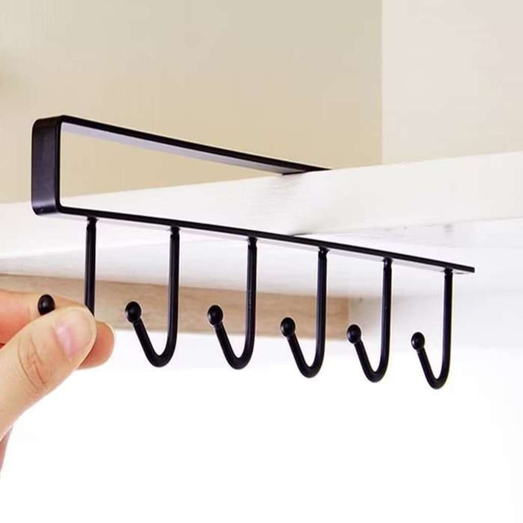 Suporte De Metal Porta Xícaras Canecas Utensílios Em Geral Para Pendurar No Armário