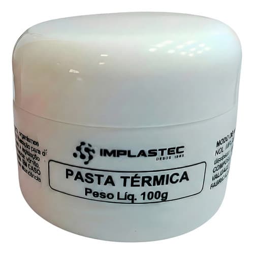 Pasta Térmica Branca Implastec 100g Alta Qualidade Dissipa o calor do Cooler