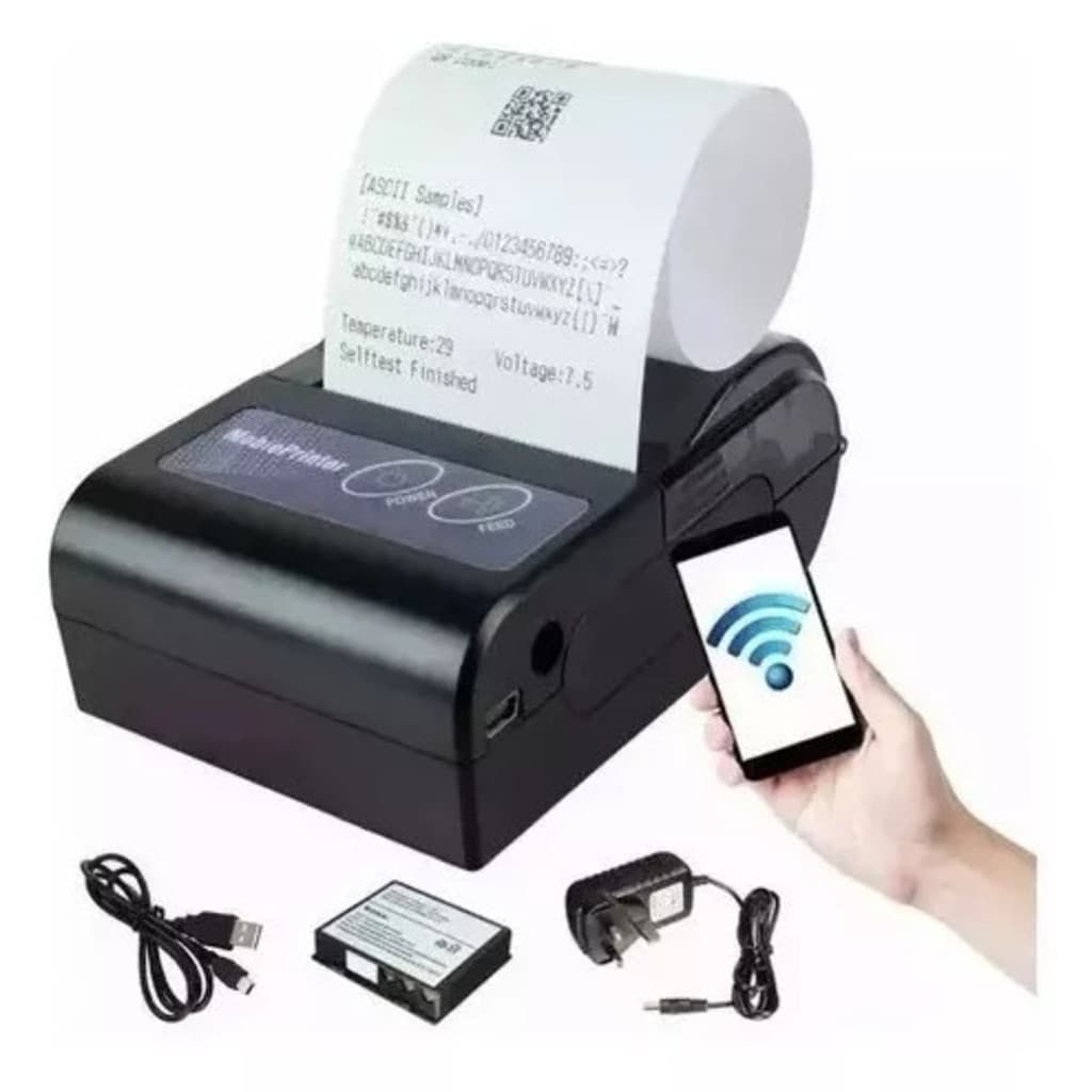 Mini Impressora Via Bluetooth Portátil Térmica 58mm Compatível Com Androide