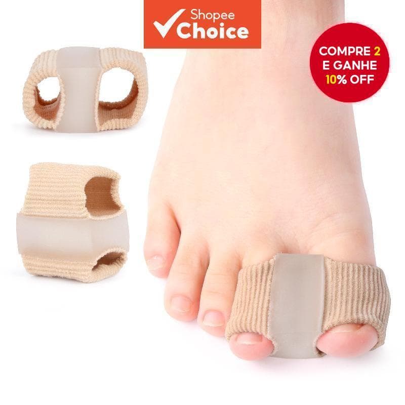 Separadores de dedos 1 pacote Bandagem de silicone para hálux valgo 2 anéis para correção dos dedos e alívio da dor