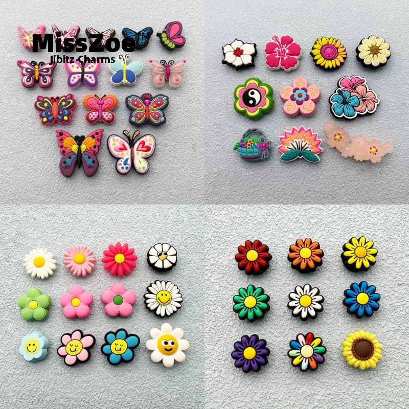 Miss Zoe Jibtz Bolsas Fofas Com Buracos De Flores Acessórios Para Borboleta De Desenho Animado Acessório