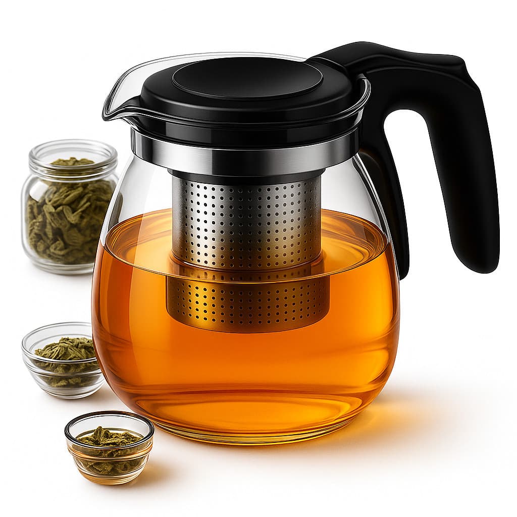 Chaleira De Vidro Com Infusor 900ml