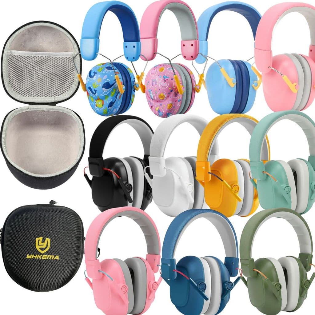 Kit Case Preta + Abafador de Ruído Ajustável Infantil e Adulto Confortável Sensibilidade Sonora