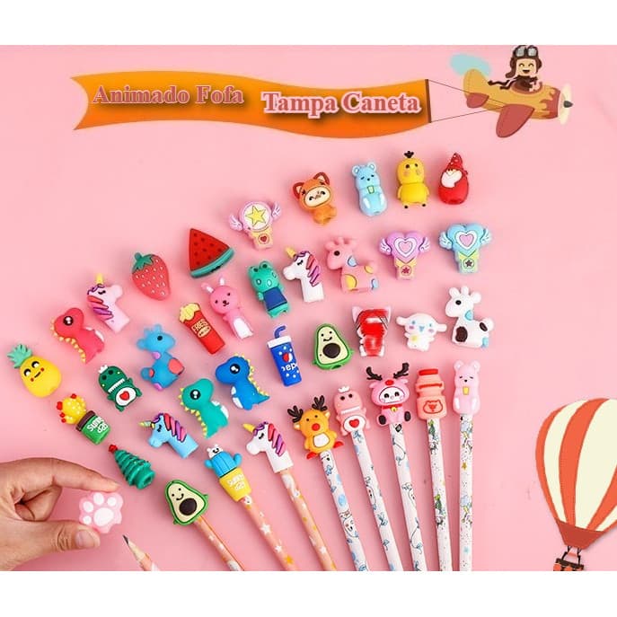 Novo Criativo Dos Desenhos Animados Bonito Mini Caneta Caso Silicone Macio