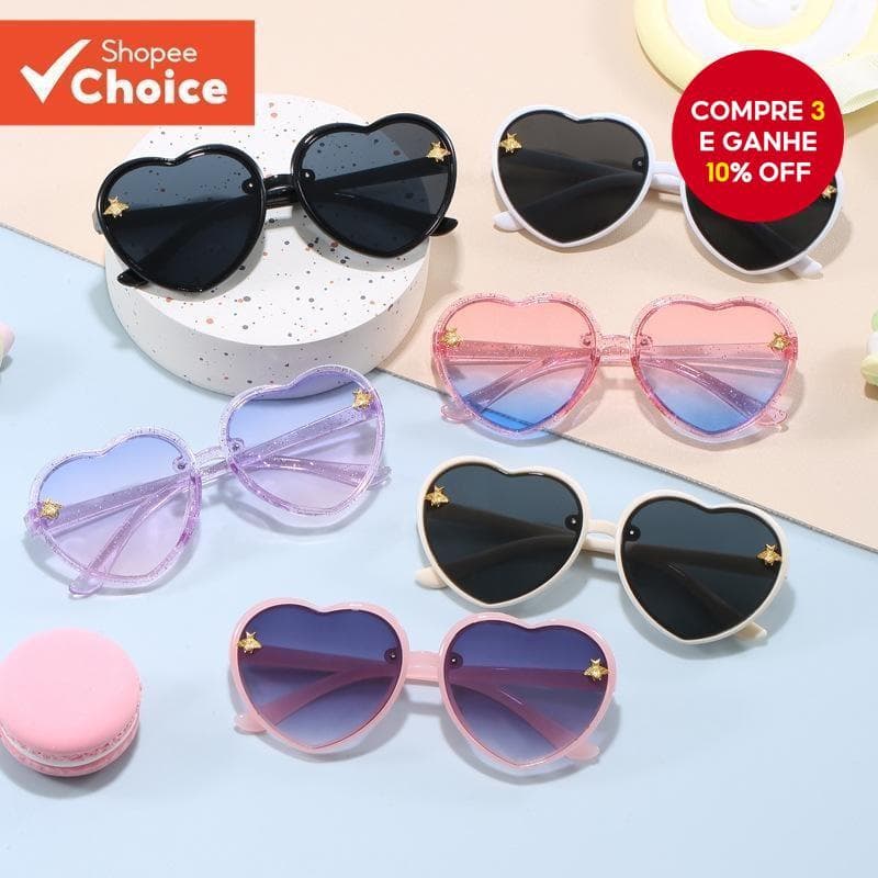 Óculos De Sol De Desenho Animado Para Bebês Meninas Proteção UV400 Lindos Tons Infantis Ajustáveis E Confortáveis Brinca