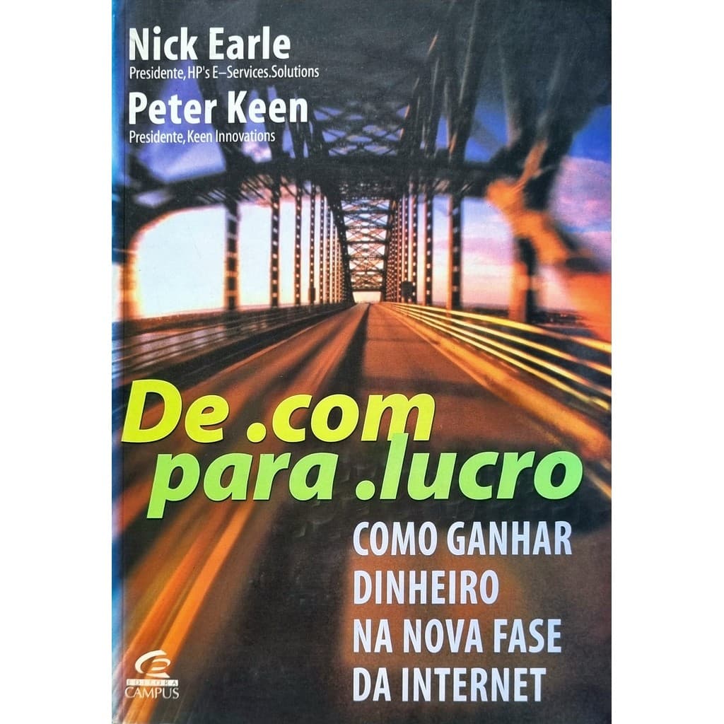 Livro: "De .com para .lucro": Como ganhar dinheiro na nova fase da Internet (Novo, Lacrado)