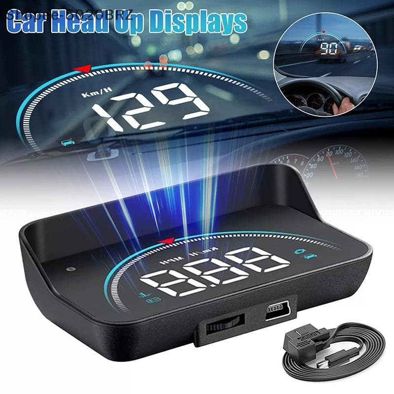 [THEBR] M8 Car HUD Head Up Display OBD2 Aviso De Excesso De Velocidade Automático Eletrônico Temperatura Da Água LED Pro