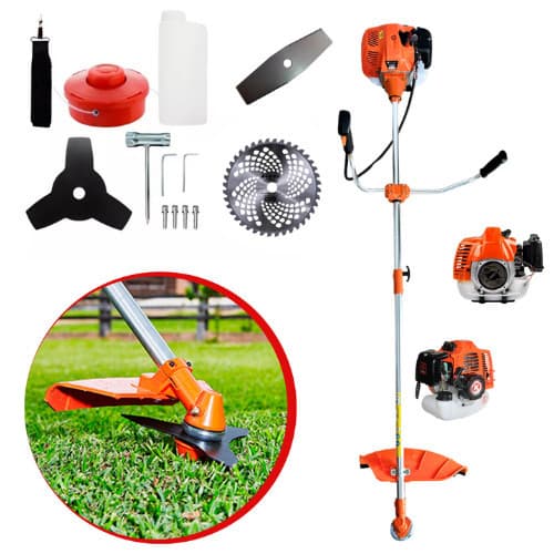 Roçadeira Gasolina 5 em 1 Profissional 75cc 3.6 HP Nakasaki Potente com discos e lâminas + chaves