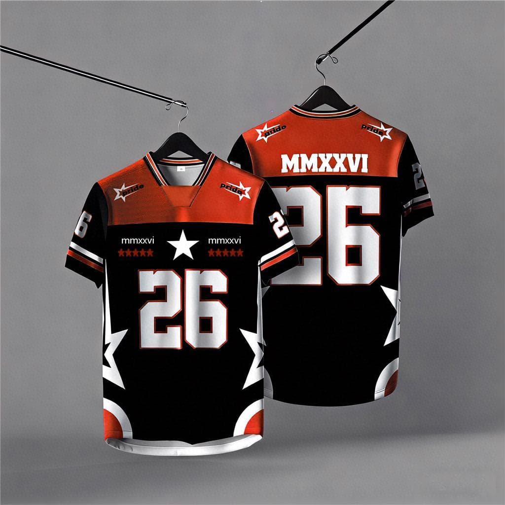 2026 NFL Edition Jersey Baju Camiseta Masculina Manga Curta Gola Retro Sublimação Completa Microfibra Jersi Viral Unisse