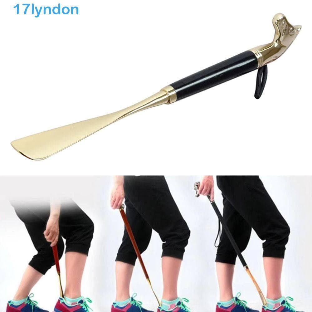 Buzina De Sapato De Metal LYNDON , Cabeça De Leão/Cavalo Com Alça De 32 Cm , Levantador Portátil Longo E Durável