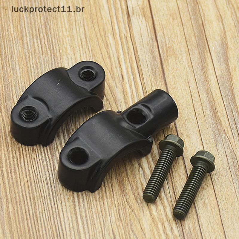 LTBR 2 Pçs 22mm Guiador 10mm 8mm Rosca Universal Motocicleta Espelho Montagem Braçadeira Retrovisor Titular Adaptador Ba