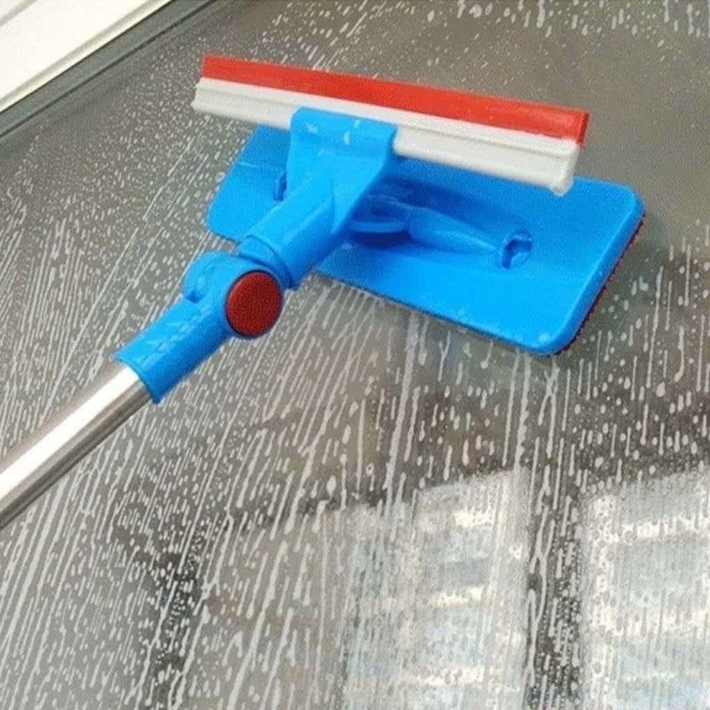 Rodo 2 em 1 Limpa e Seca Vidros com Cabo Extensível – Sem Manchas