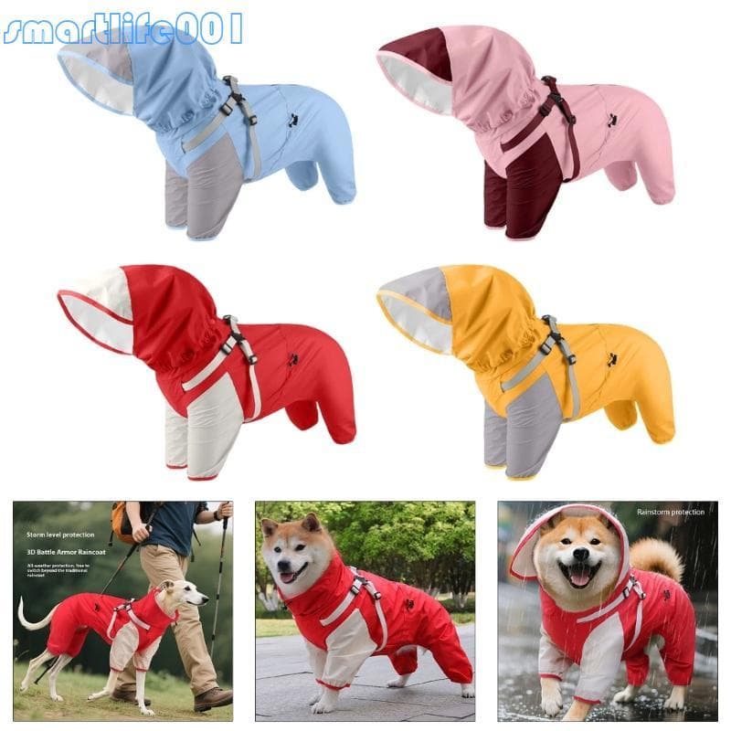 S * Waterprevent Jaquetas Para Cães Capuzes Ajustáveis Design À Prova Raças Pequenas A Grandes