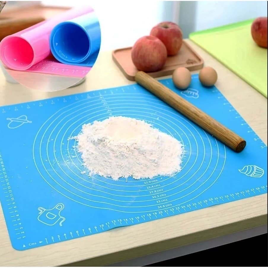 Tapete Tábua Culinária De Silicone Antiaderente Para Abrir Massa 50x40