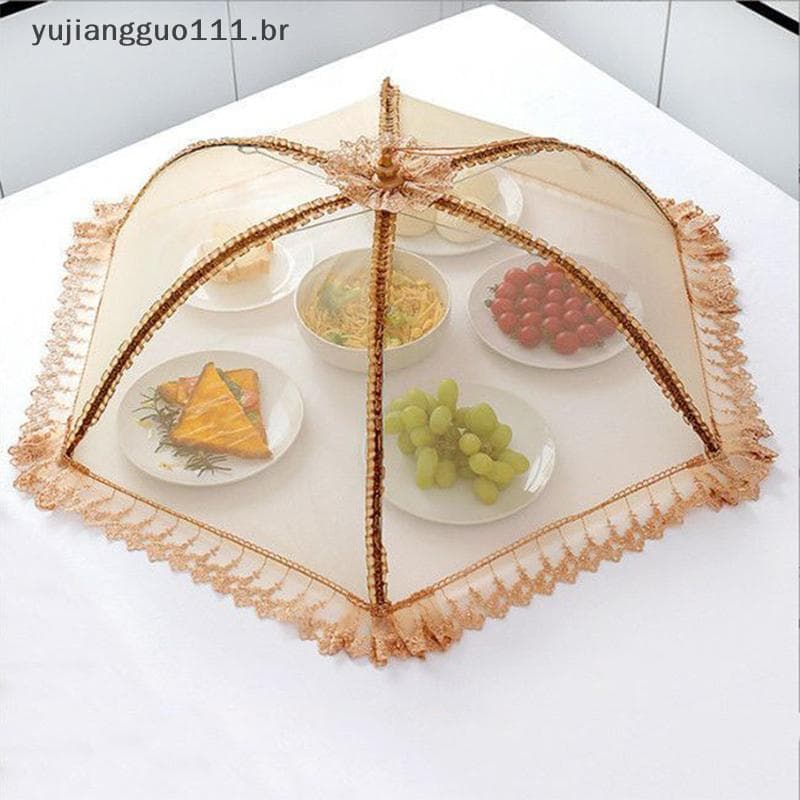 # Novo Capa De Jantar Respirável Nova Mesa Dobrável Alimentos À Prova De Poeira Insetos Guarda-Chuva De Cobertura De Veg