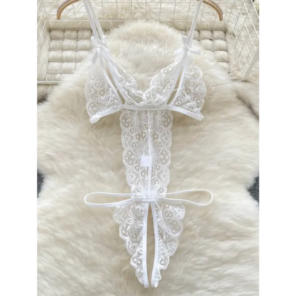 Body Sensual Com Abertura Lingerie Rendada