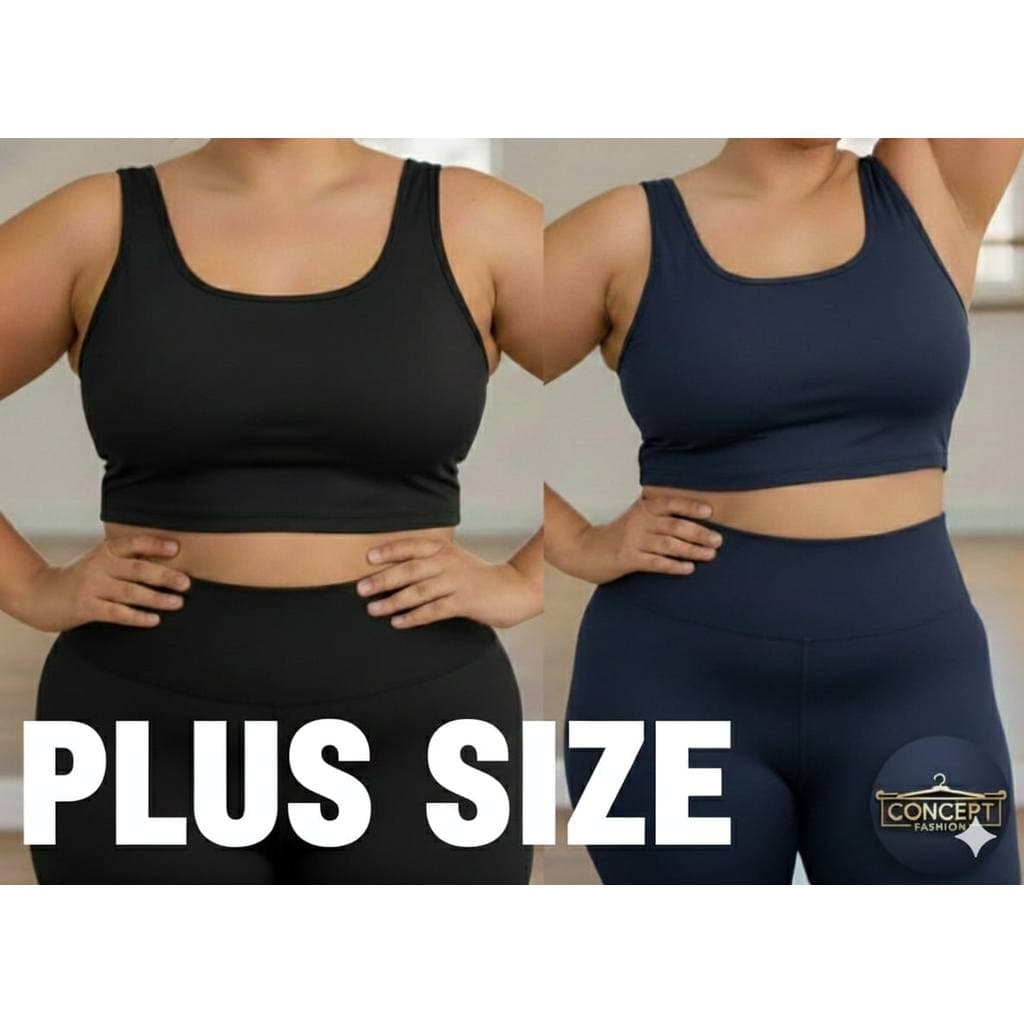 Kit 2 Top Feminino Plus Size Cropeed Fitness Academia G1 G2 G3 G4 G5