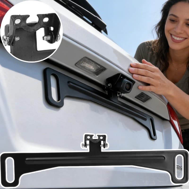 2 Conjuntos De Suporte De Placa De Licença Resistente-Câmera Reversa De Carro-Design Geral/Anti-Vibração-Acessórios Para