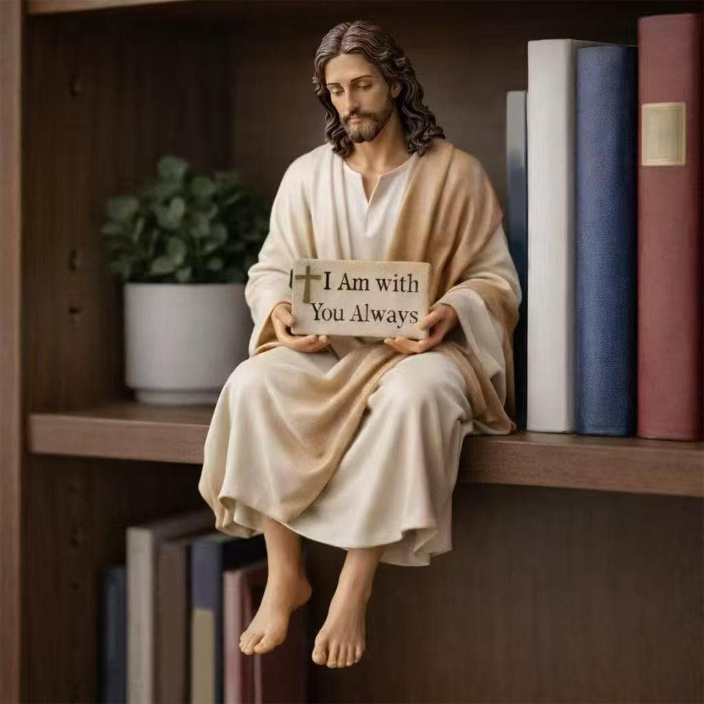 Estatuetas De Jesus Decoração Religiosa Artesanal Estou Com Você Sempre Estatueta Para Armário De Prateleira De Mesa ope