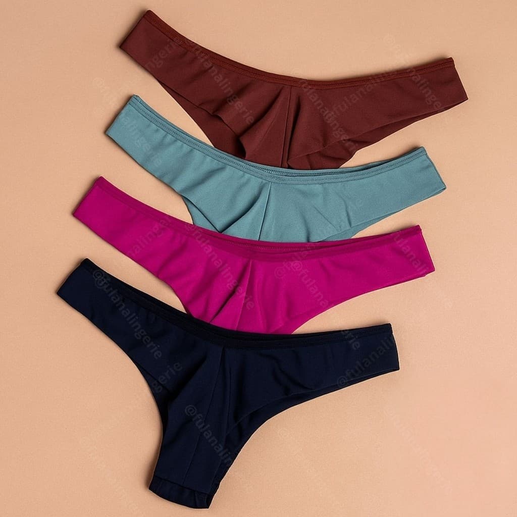 Kit Calcinhas Empina Bumbum  Fio Dental Duplo Não Marca - Isis