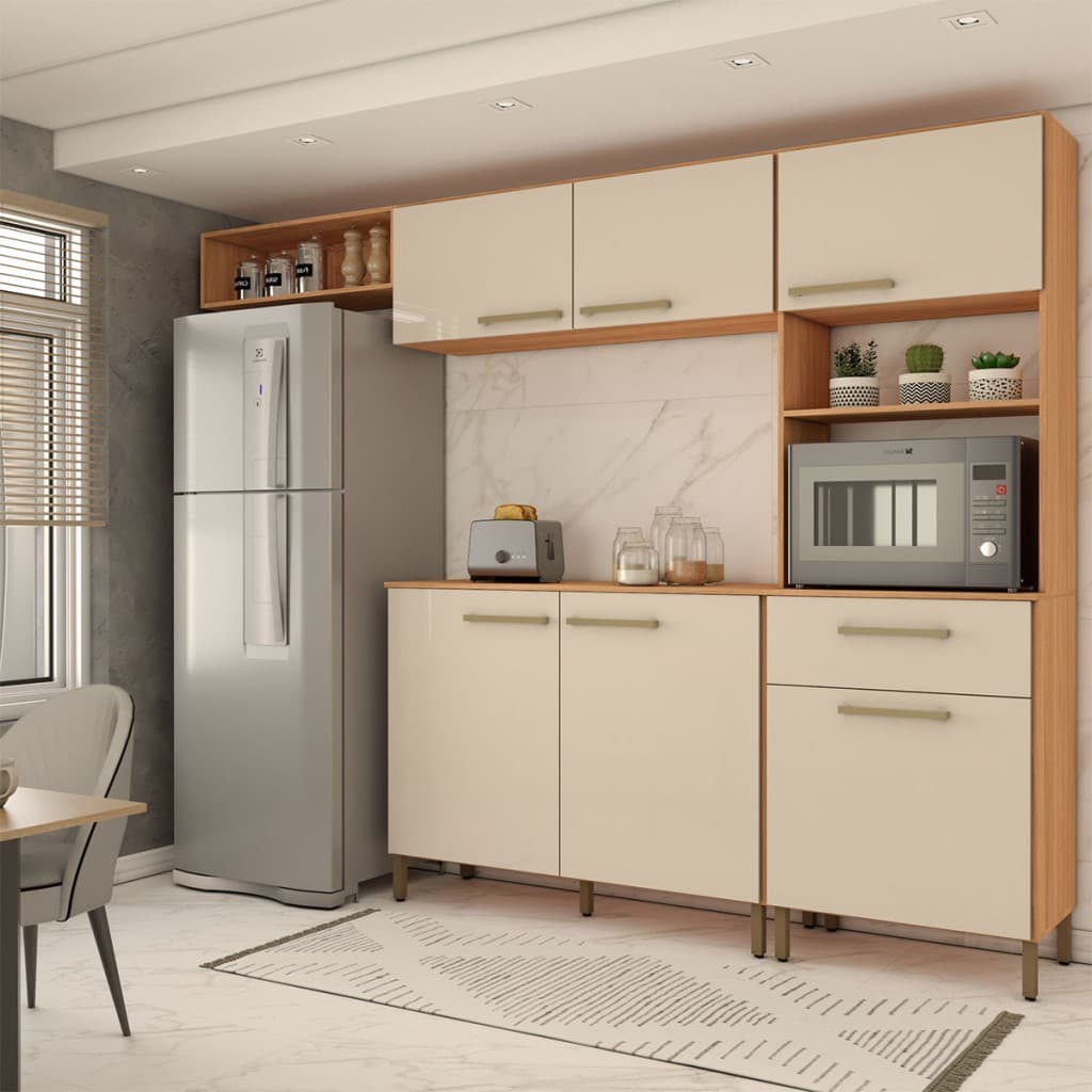 Cozinha Compacta Manu 6 Portas 1 Gaveta - Panorama Móveis