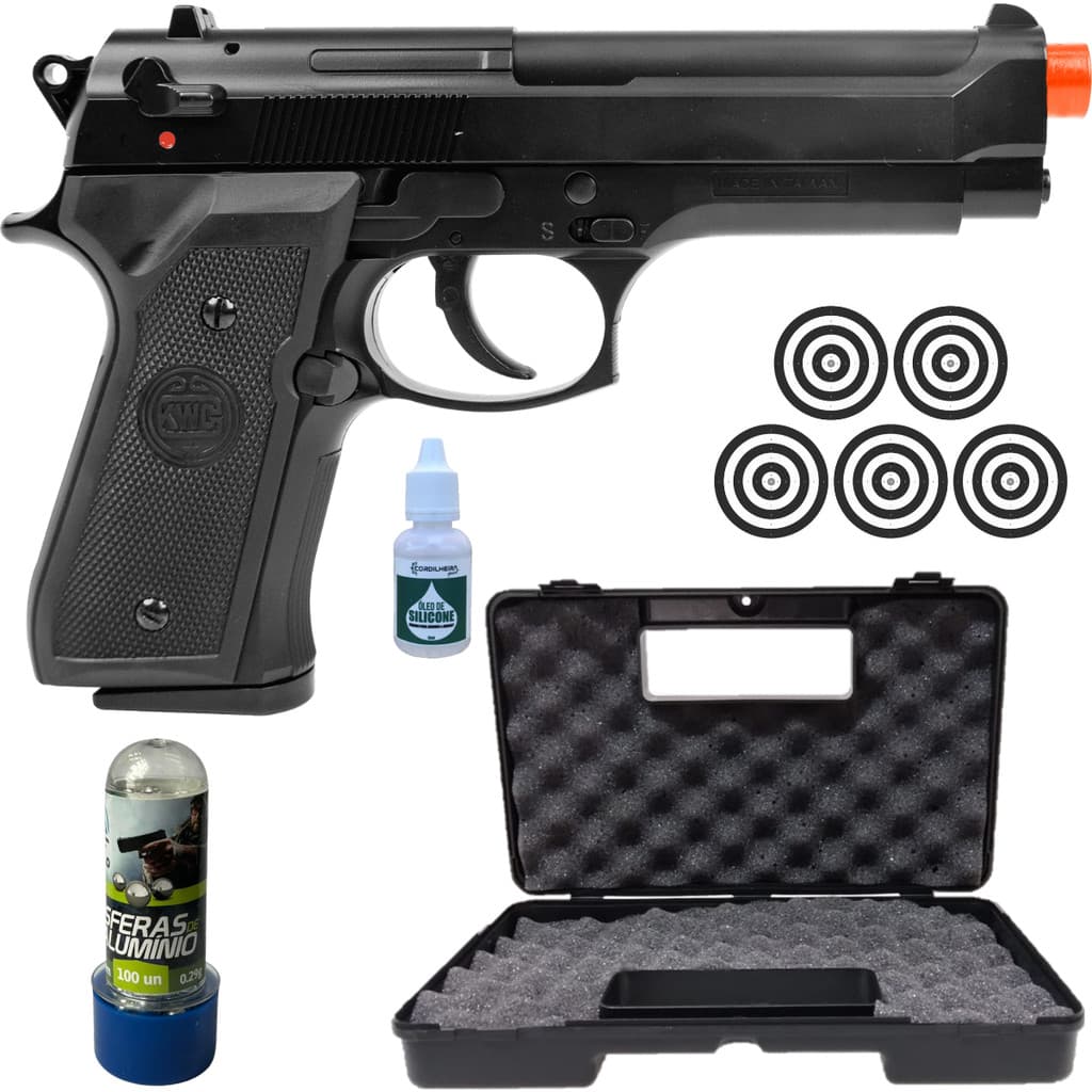 Pistola de Pressão Beretta M92 (ROSSI) Esfera de Alumínio Spring 6mm TODAS AS VARIAÇÕES SH