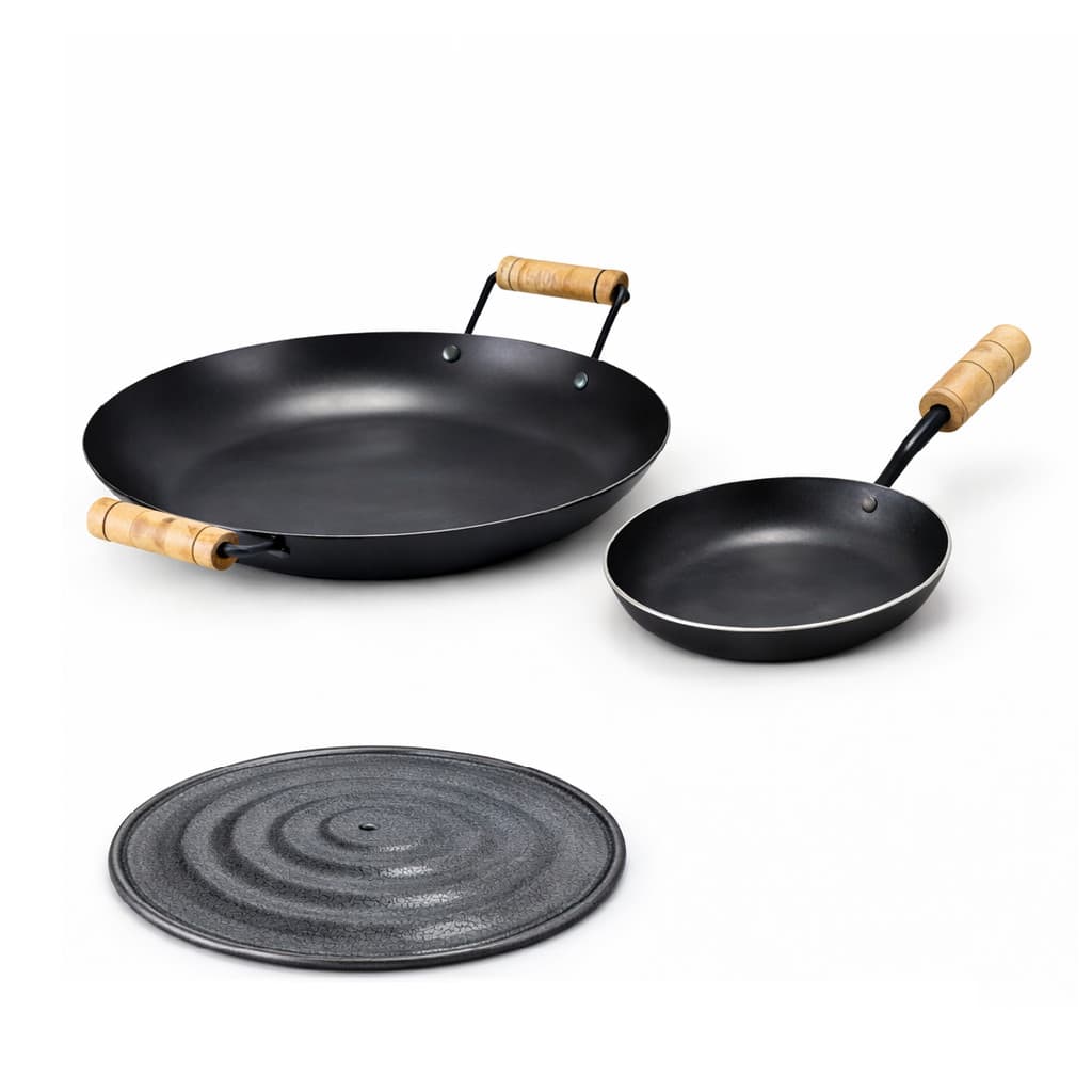 Disco de Arado 40cm com Tampa Alumínio + Brinde Disco 18cm Cabo Madeira