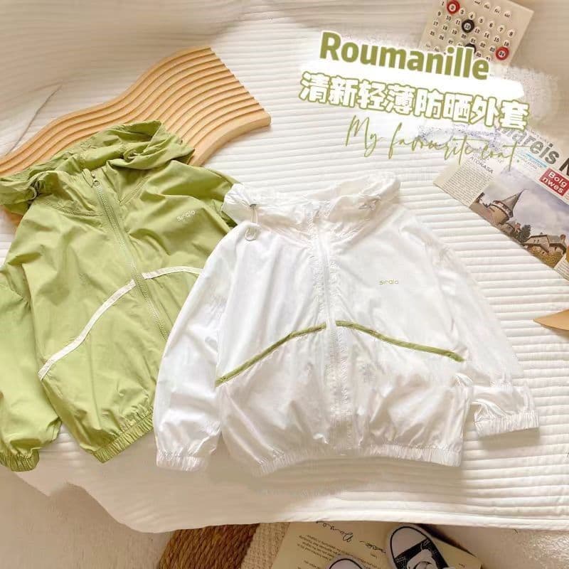 Crianças verão novo estilo protetor solar roupas pequenas médias e pequenas roupas infantis jaqueta respirável Cardigan 