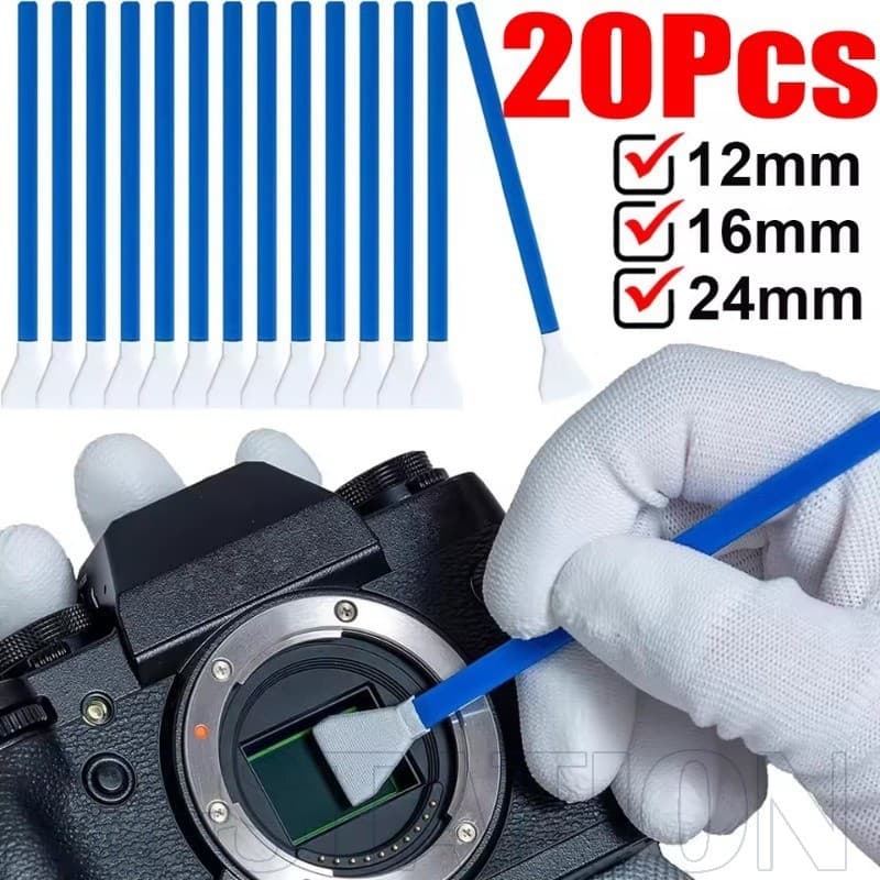 Kit De Cotonete De Limpeza De Sensor De Câmera 20/10/5 Unidades-Botão De Algodão Para Lentes-Ferramenta Teclado Reutiliz