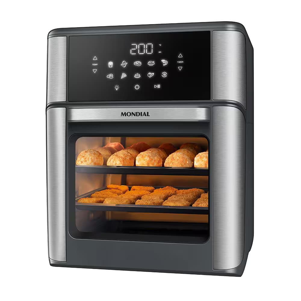 Fritadeira Elétrica Air Fryer Forno 12L AFON-12L-GI 2000W Painel Digital Mondial