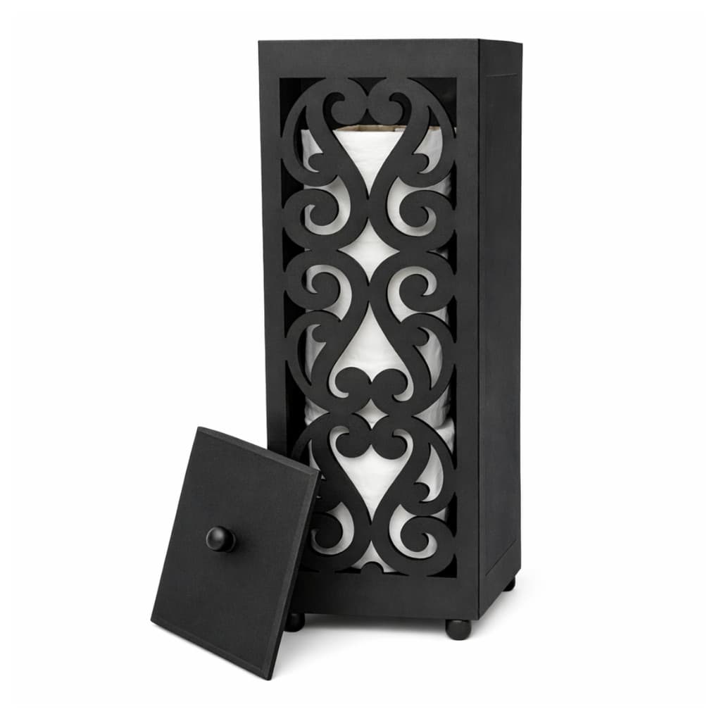 Suporte Porta Papel Higiênico MDF Arabesco Decorativo para Banheiro e Lavabo