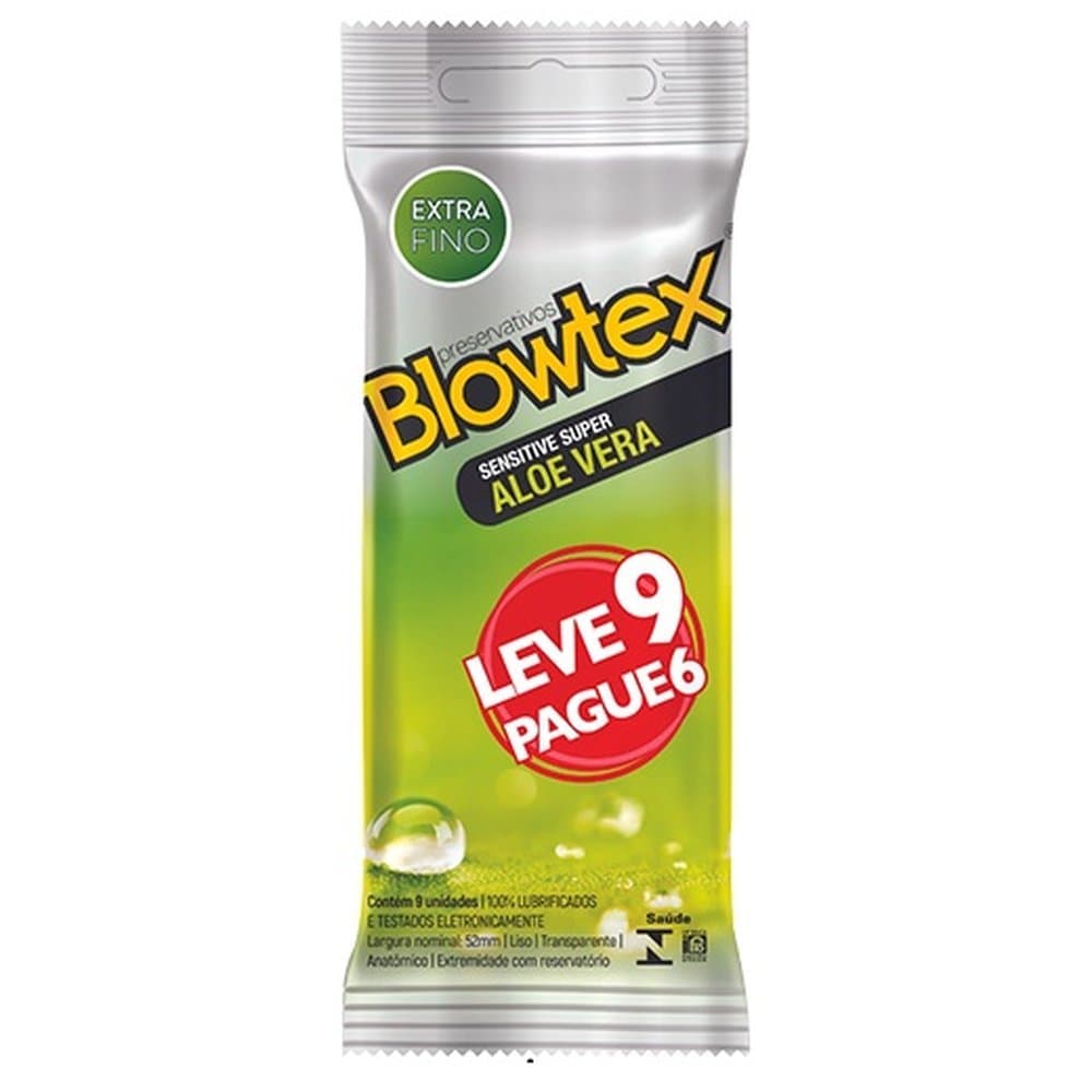 Preservativo Blowtex Sensitive Super Aloe Vera Leve 9 pague 6