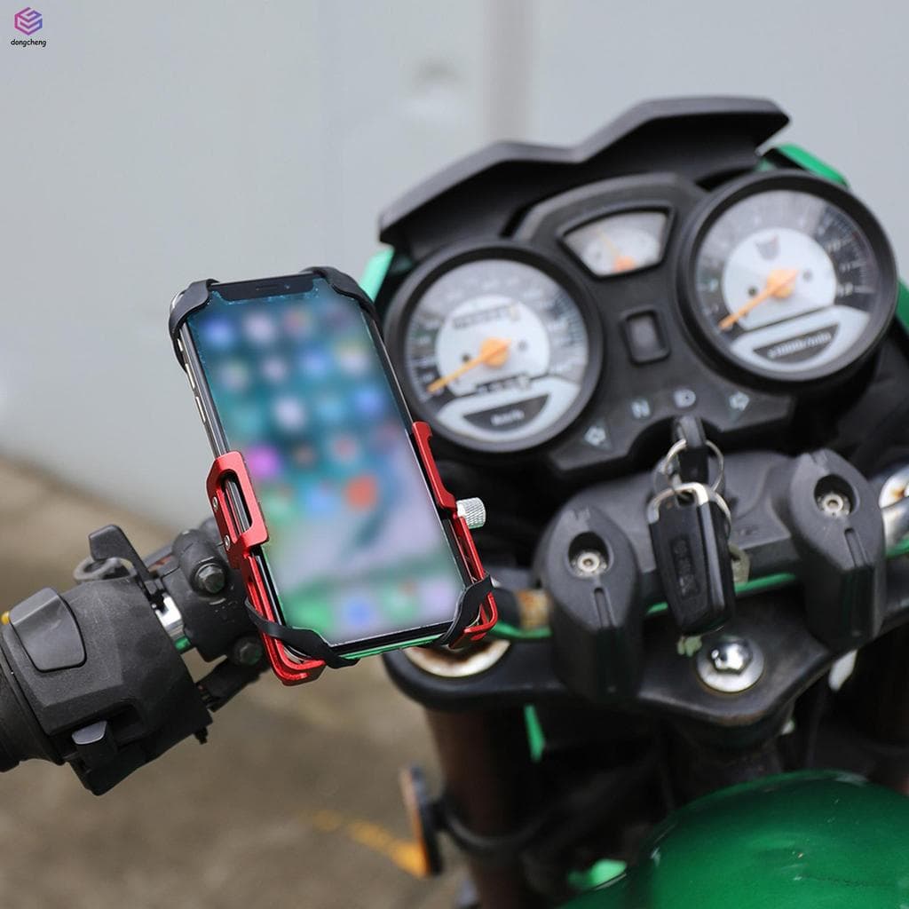 Suporte Do Telefone Móvel Da Bicicleta Motocicleta Liga De Alumínio Com Alça De Silicone Para Acessórios De Montagem