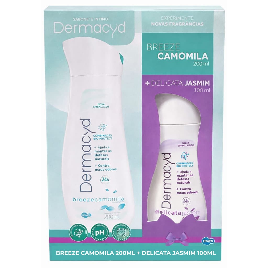 Kit Dermacyd Sabonete Íntimo  /  Breeze Camomila 200ml + Jasmim 100ml
