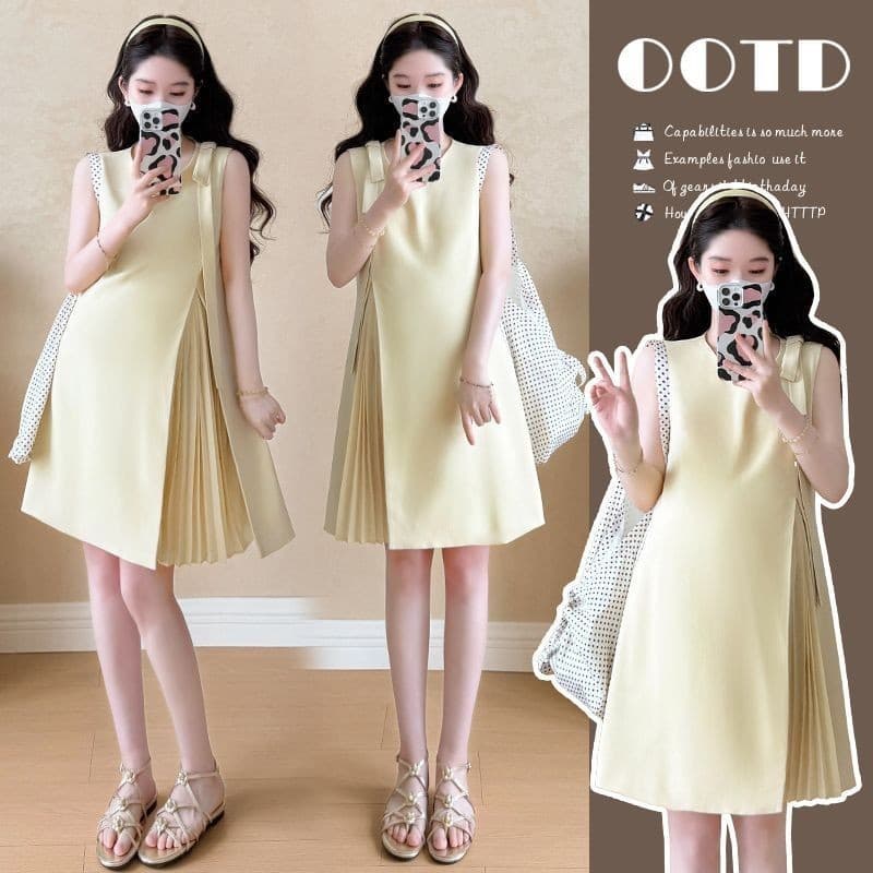 Roupa de maternidade 2025 terno moda gravidez francês High-End wear vestido saia redutora de idade 3.22