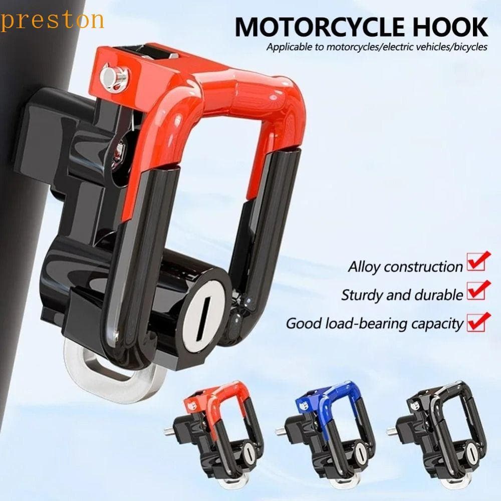 PRESTON Gancho Para Capacete De Motocicleta , Duplo , Suporte Liga De Alumínio , Ferramenta De Instalação Moto