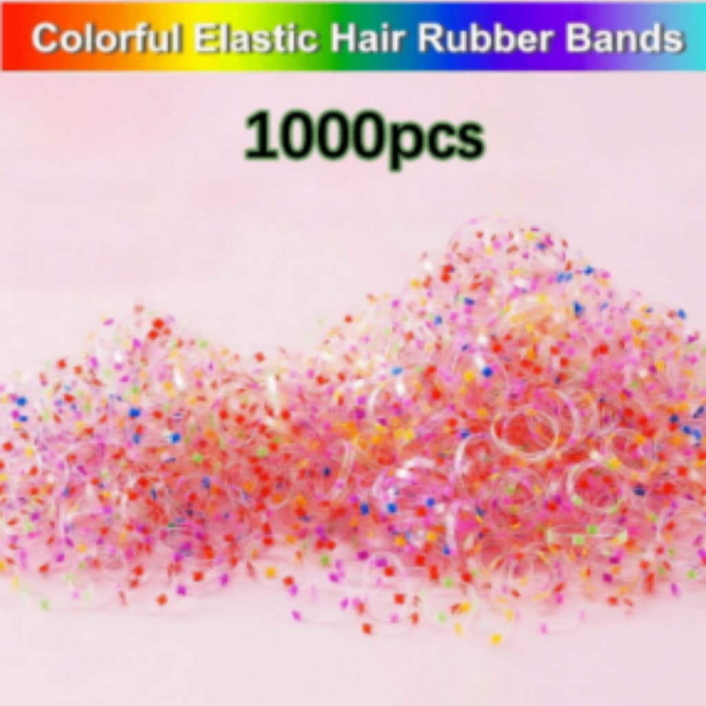 1000/2000 Pcs Elástico De Cabelo Infantil Elastico Colorido Descartável Pequena Faixa De Borracha Meninas Gravatas