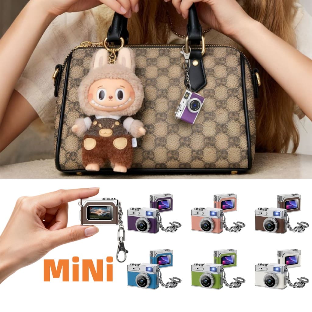 Câmera Digital Retro CCD 1080P Mini com Tela – Câmera Portátil Retro para Esportes e Gravações