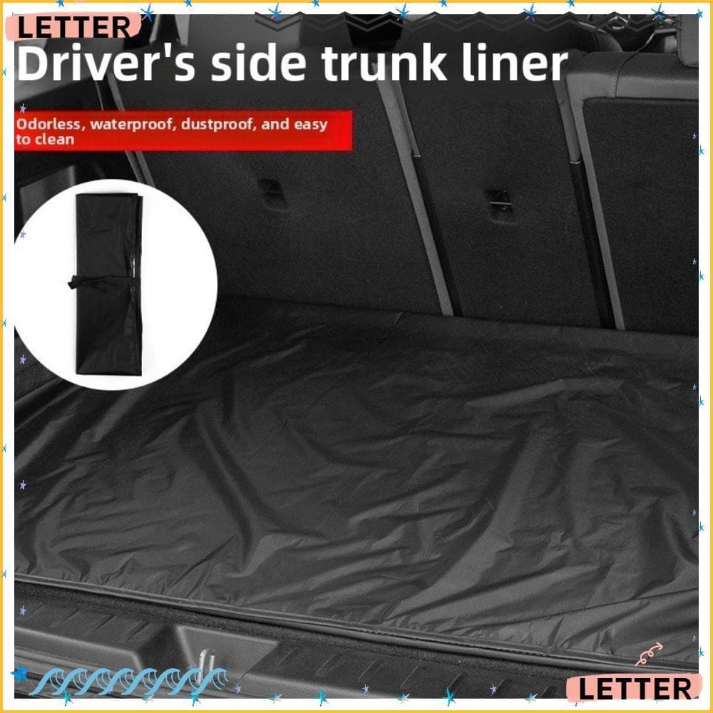 Tapete Anti-Sujo Para Porta-Malas De Carro , Pano Protetor De Carga Dobrável Preto , Com Capa De Privacidade Almofada