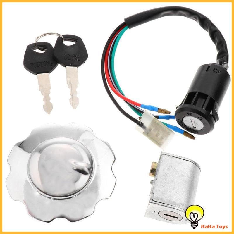 [Naruhodo] Conjunto De Interruptor De Ignição Com Chave De Segurança Interruptores Tampa Do Tanque De Combustível Para