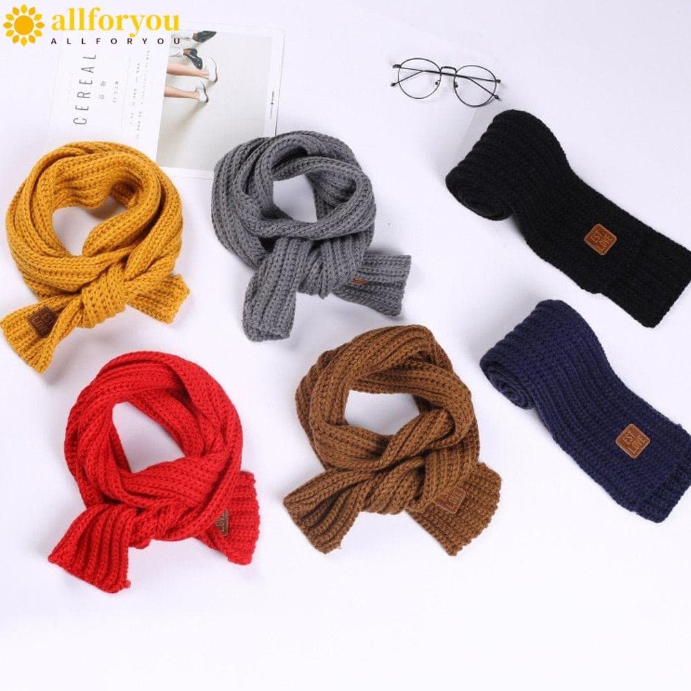 ALLFORYOU1 Cachecol Infantil , Aquecedor De Pescoço Macio Ao Ar Livre , De Malha Quente De Inverno Fofo E Moderno Para B
