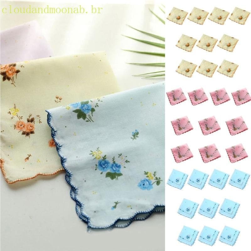 CLO Lenço Quadrado Feminino Limpar Suor Bandana Reutilizável