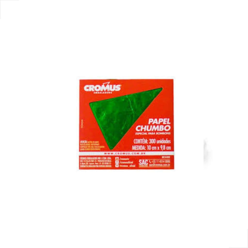 Papel Chumbo 8x7,8cm Verde c/300 Cromus