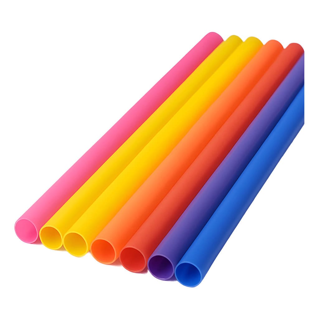 50 Canudos Coloridos Para Twister, Long Drink , Copo Eco