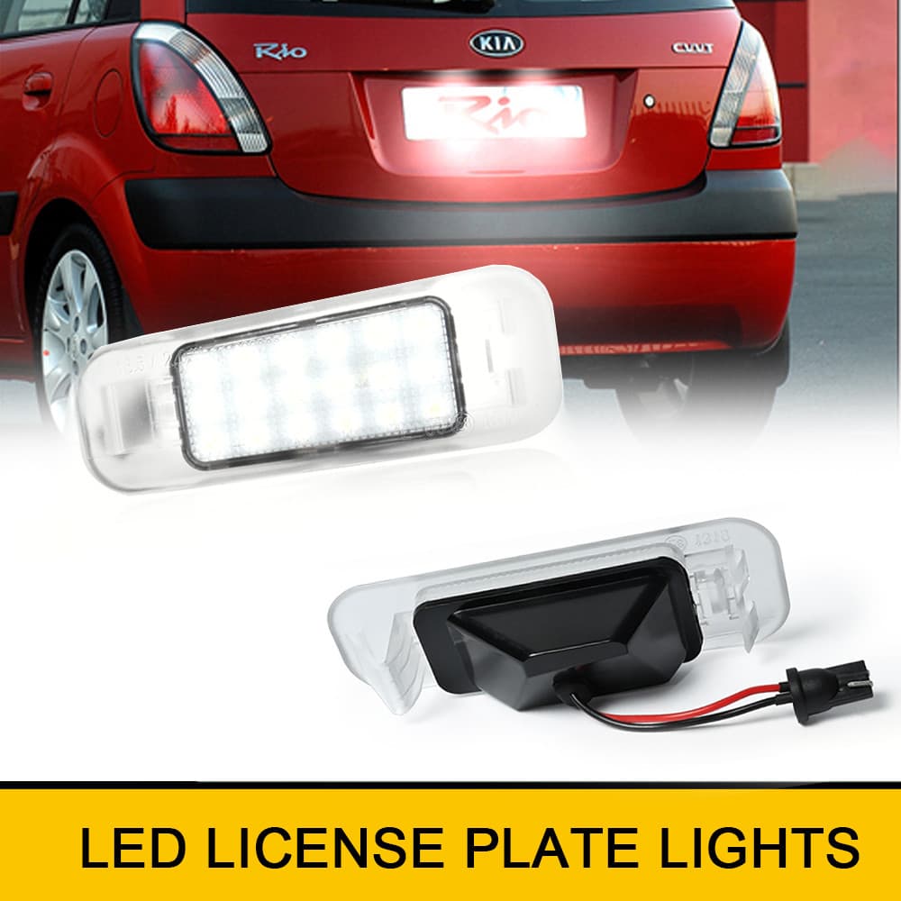 2 Pçs Canbus LED Luzes Da Placa De Licença Traseira Para Kia Rio MK1 MK2 Rio5 Hatchback Novo Orgulho Sephia Esporte Táxi