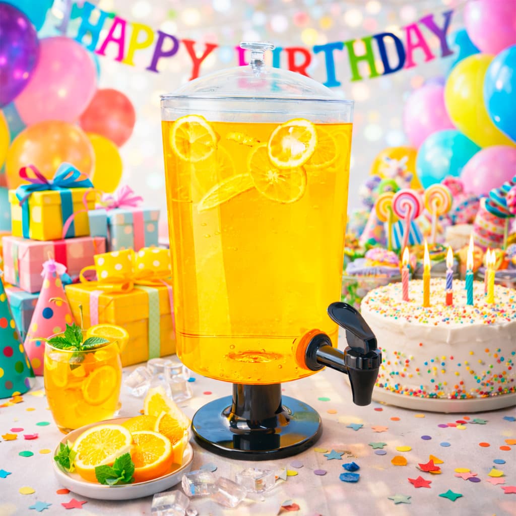 Suqueira Dispenser Bebidas Água Suco 2,750L Acrilico Luxo