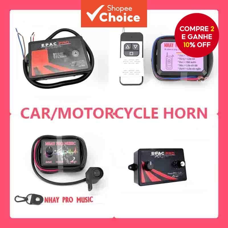  12-24V 25 Efeitos Sonoros NHAY 3pro Buzina Profissional para Moto com Display Digital e Controlador de Buzina de Ar